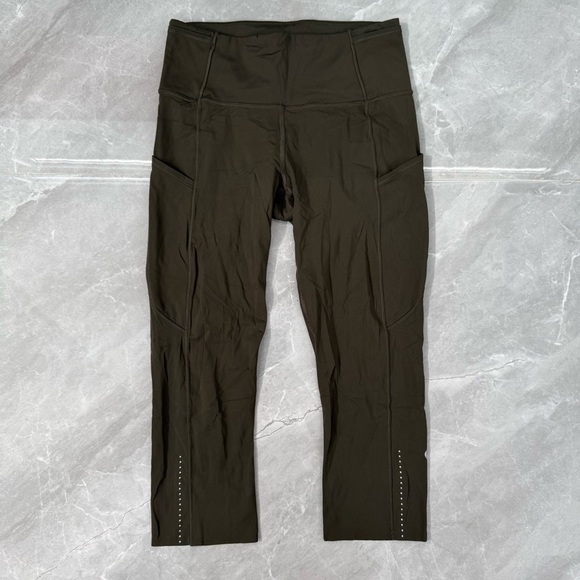Women’s Lululemon Fast & Free Crop II Nulux 19" Leggings With Pockets Size 6 - Picture 5 of 16